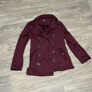 Egg plant peas coat style jacket